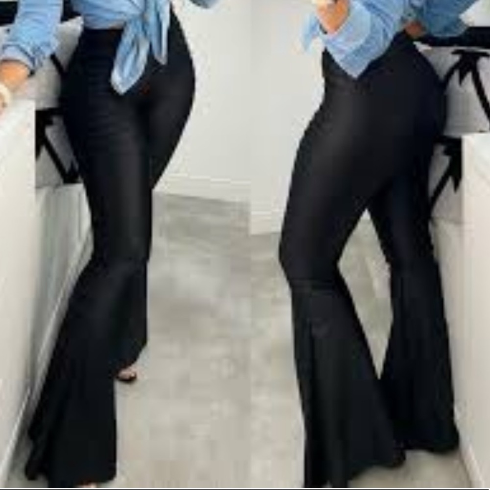 Black Boot Cut Flare Pants - Women's Stretch Flare
